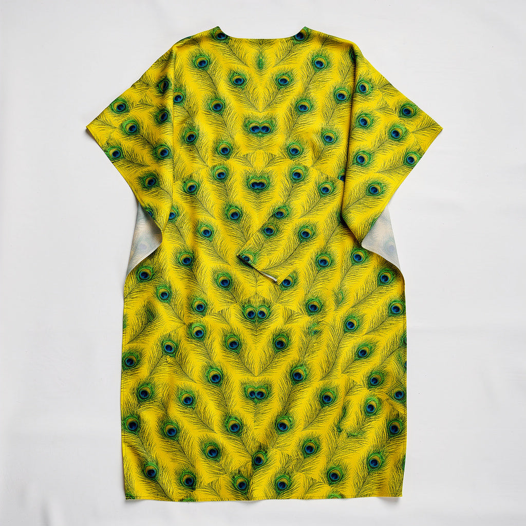 Caftan Yellow Peacock Feathers