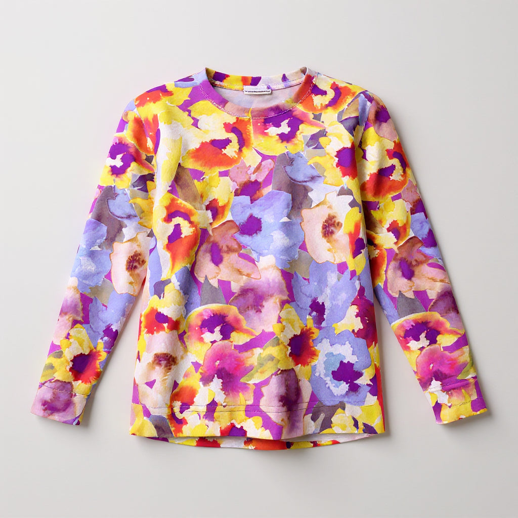 Kids' Long Sleeve T-Shirt – Watercolor Bloom