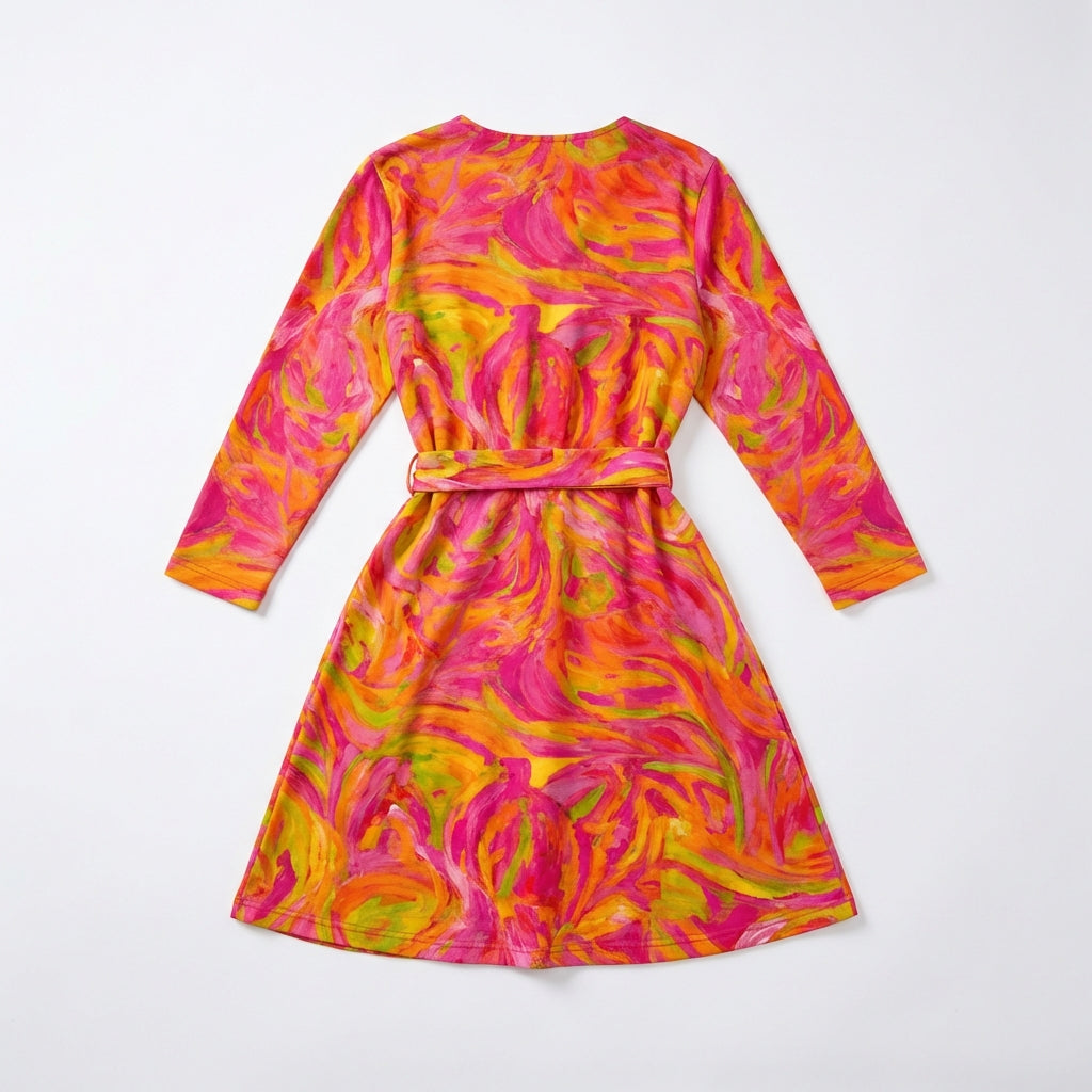 Wrap Dress Pink Noodles – Traditional Jersey Wrap Dress