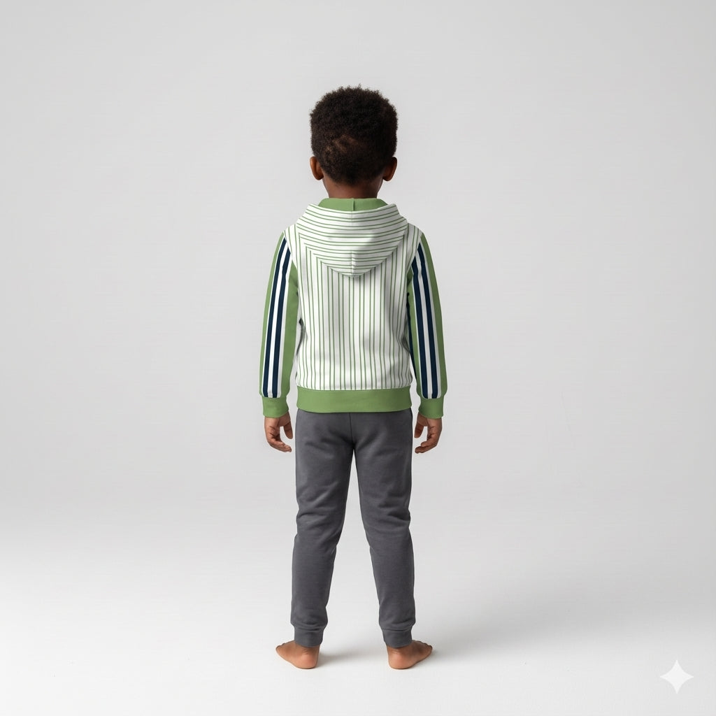 Striped Midweight Hoodie