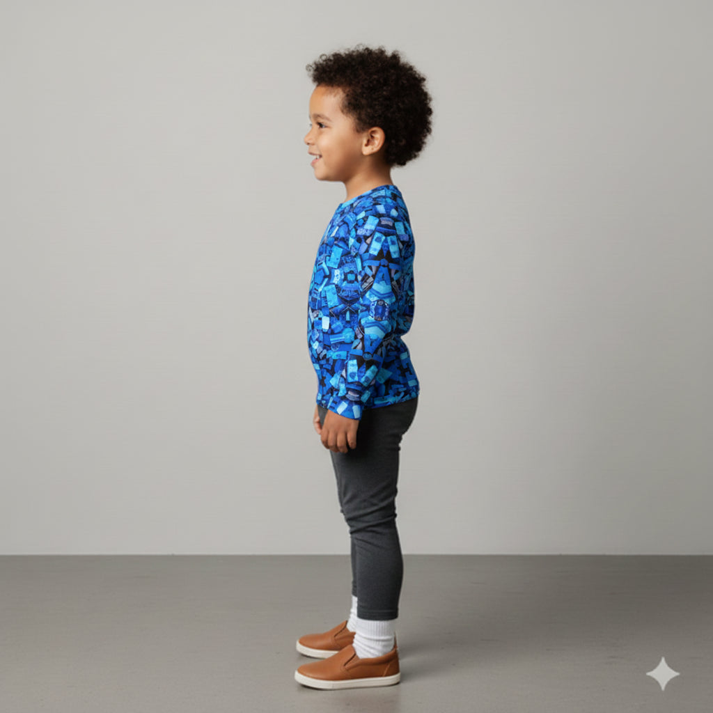 Create & Play Long Sleeve Tee in Blue