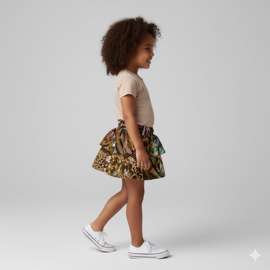 Kid's Wild Bubble Smocked Skirt
