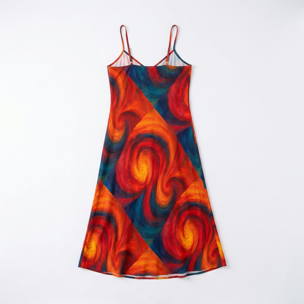 Bias Slip Dress Solar Flares