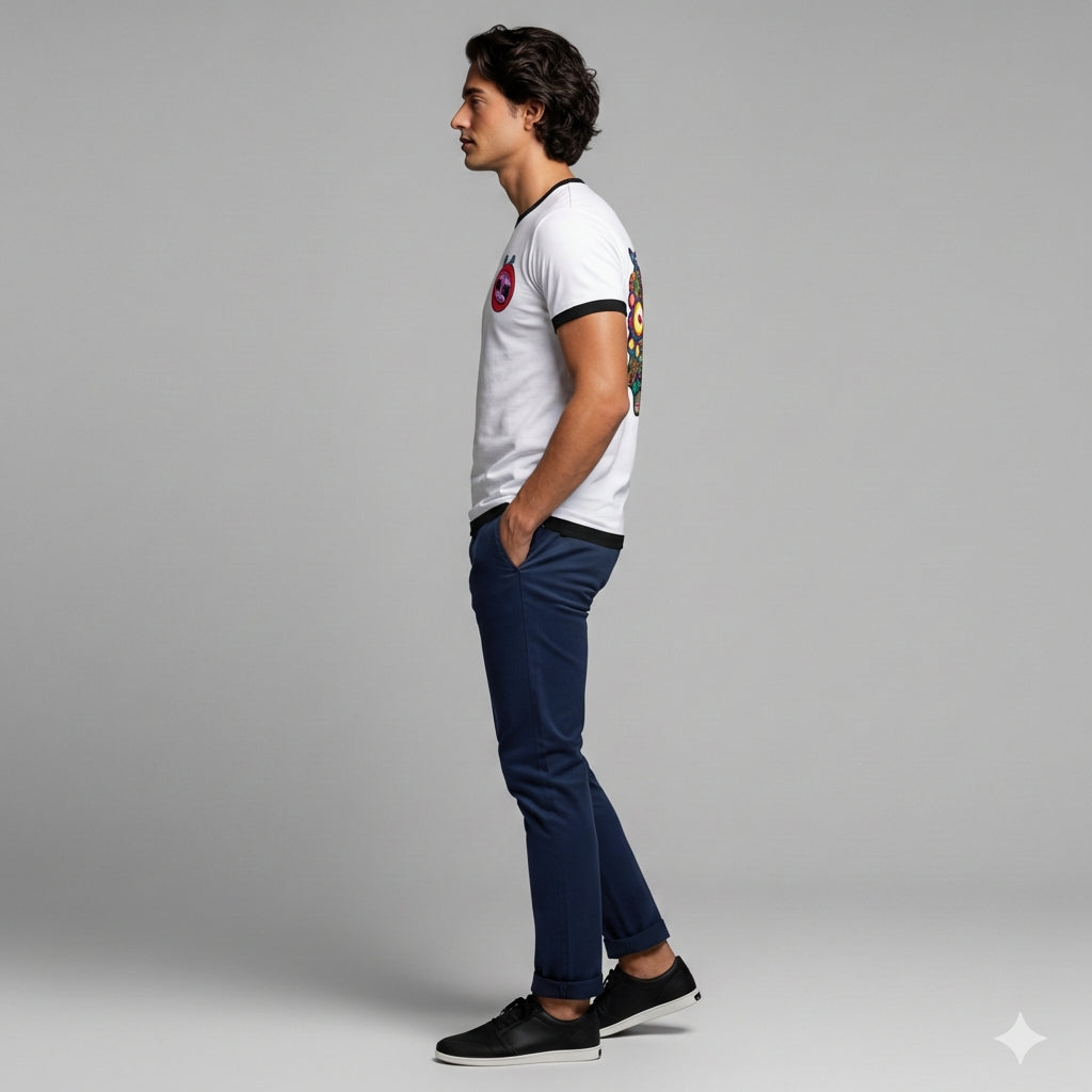 Maine-ish Reverse Men's Two-Tone White Tee