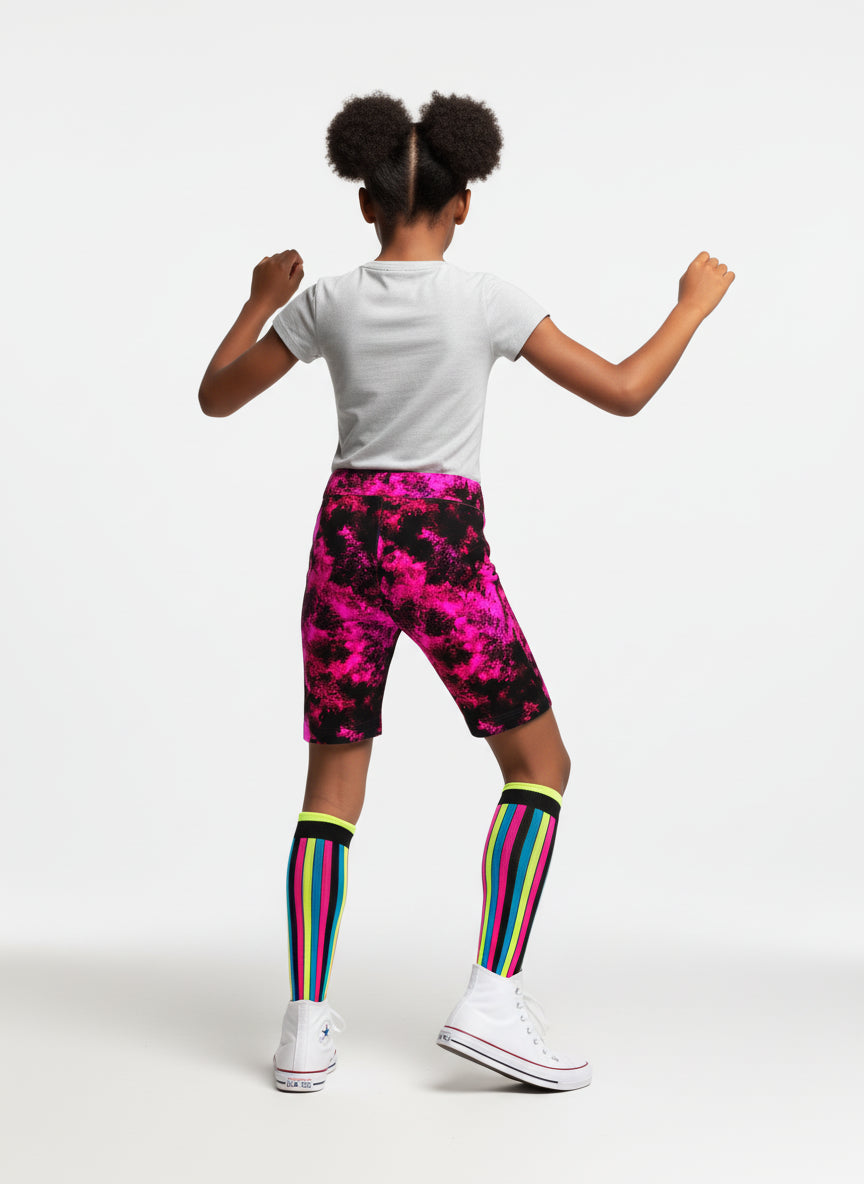 Pink Punk Skull Shorts