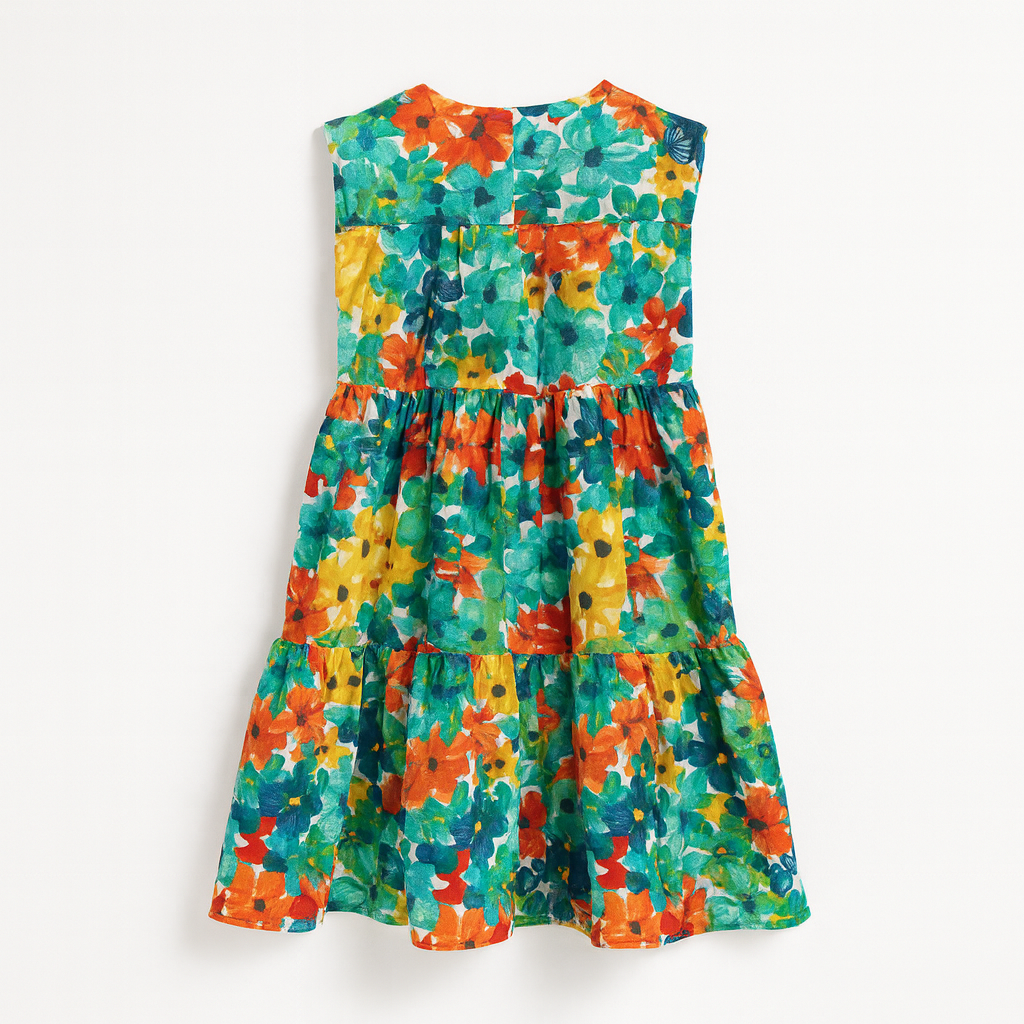 Kid's Ruffle Dress in Fleur de Esti