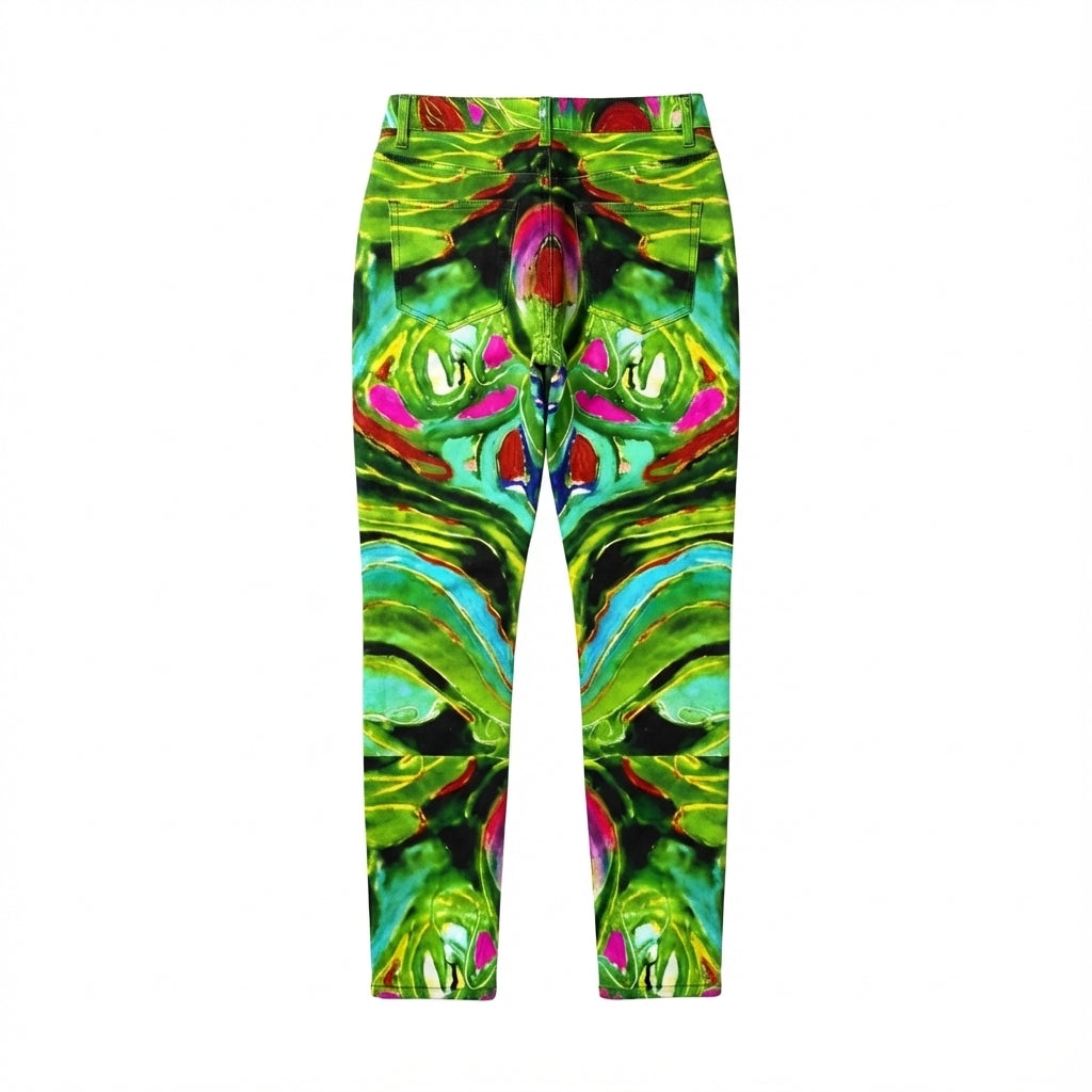 Skinny Jeans Pink Water Lilies