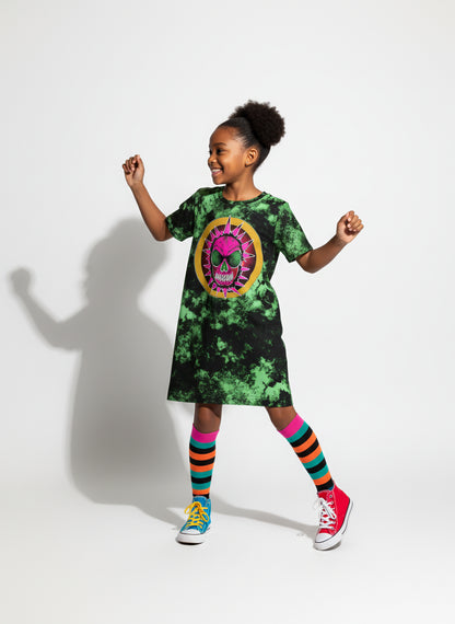 Punk Skull T-Shirt Dress