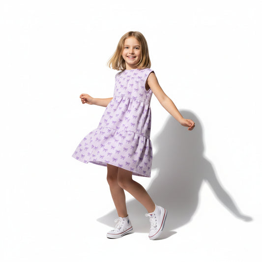 Pretty Purple Dress with Bows