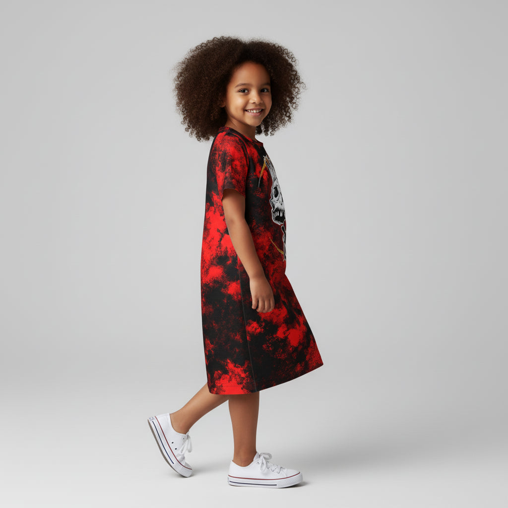Punk Skull T-Shirt Dress