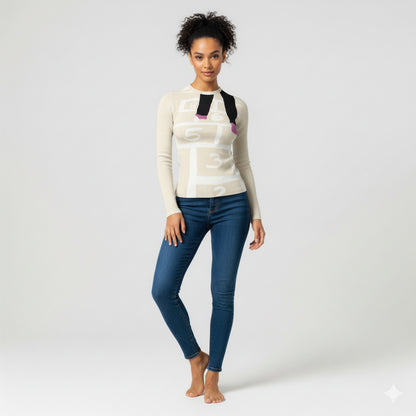  Trucamelo Long Sleeve T-shirt in Muslin White