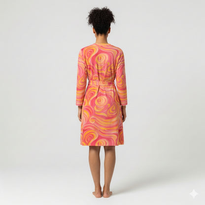 Wrap Dress Sunset Swirls