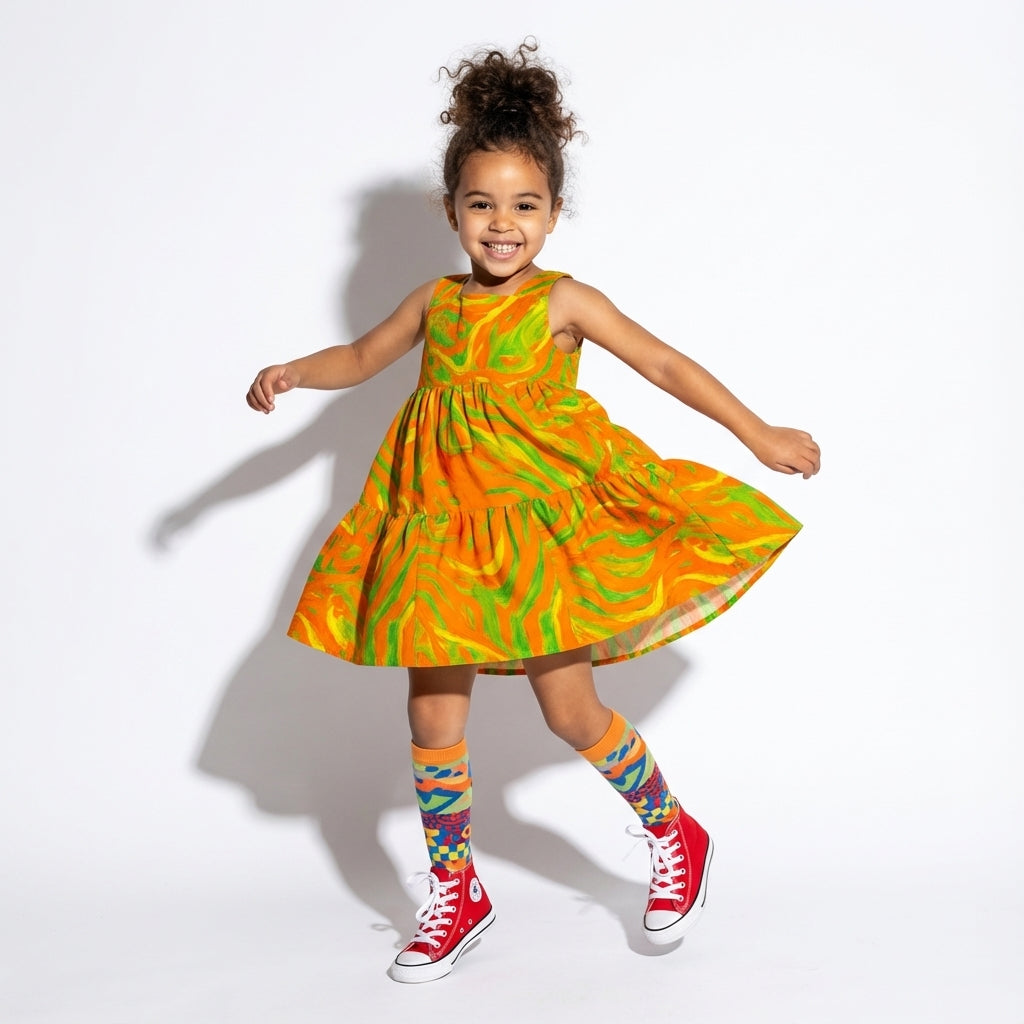 Girls Dress Fruit Roots