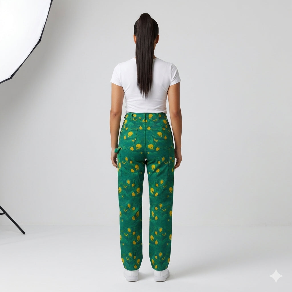 Carpenter Pants Yellow Flowers