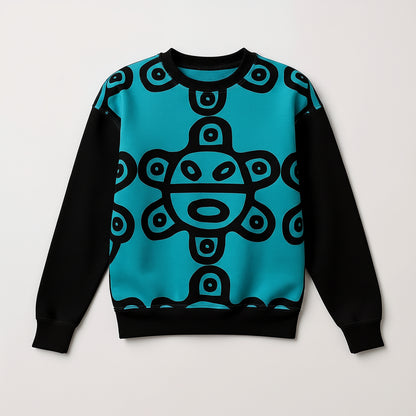 Taino Sol Sweater — Youth Crewneck Sweatshirt in Cotton Fleece
