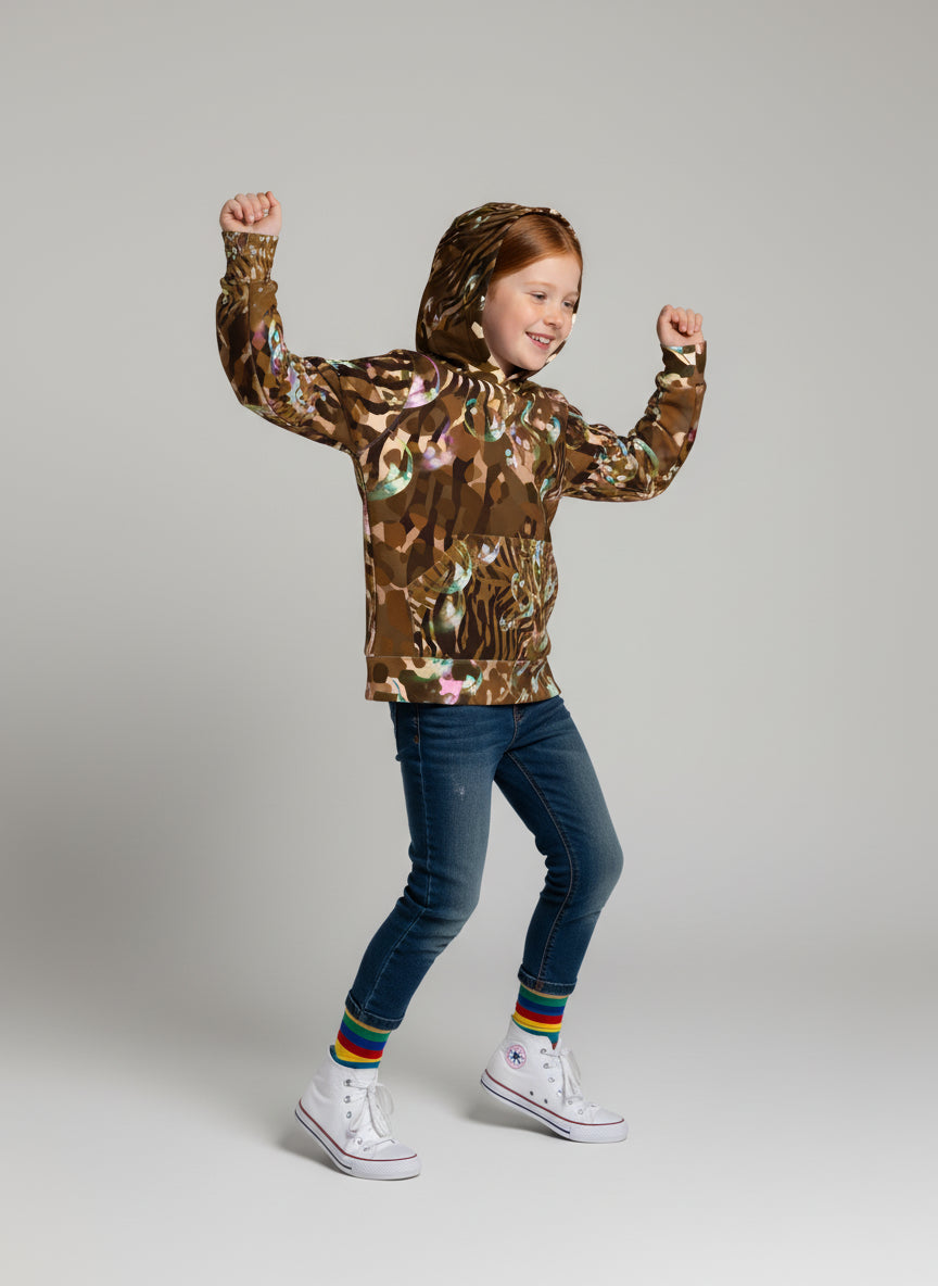 Kid's Wild Animal Bubble Hoodie
