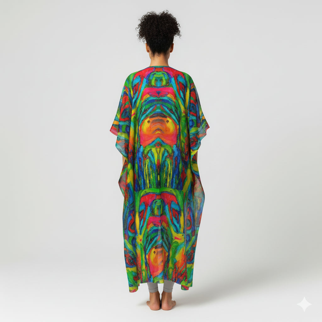Caftan Green Jungle – Organic Cotton Voile