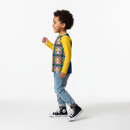 Puppy Portrait Top – Children’s Long Sleeve T-Shirt