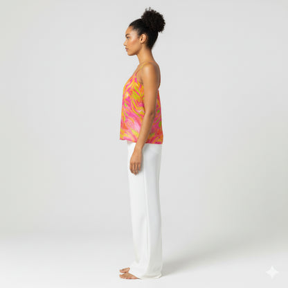 Camisole Pink Noodles in Lightweight Organic Cotton Voile