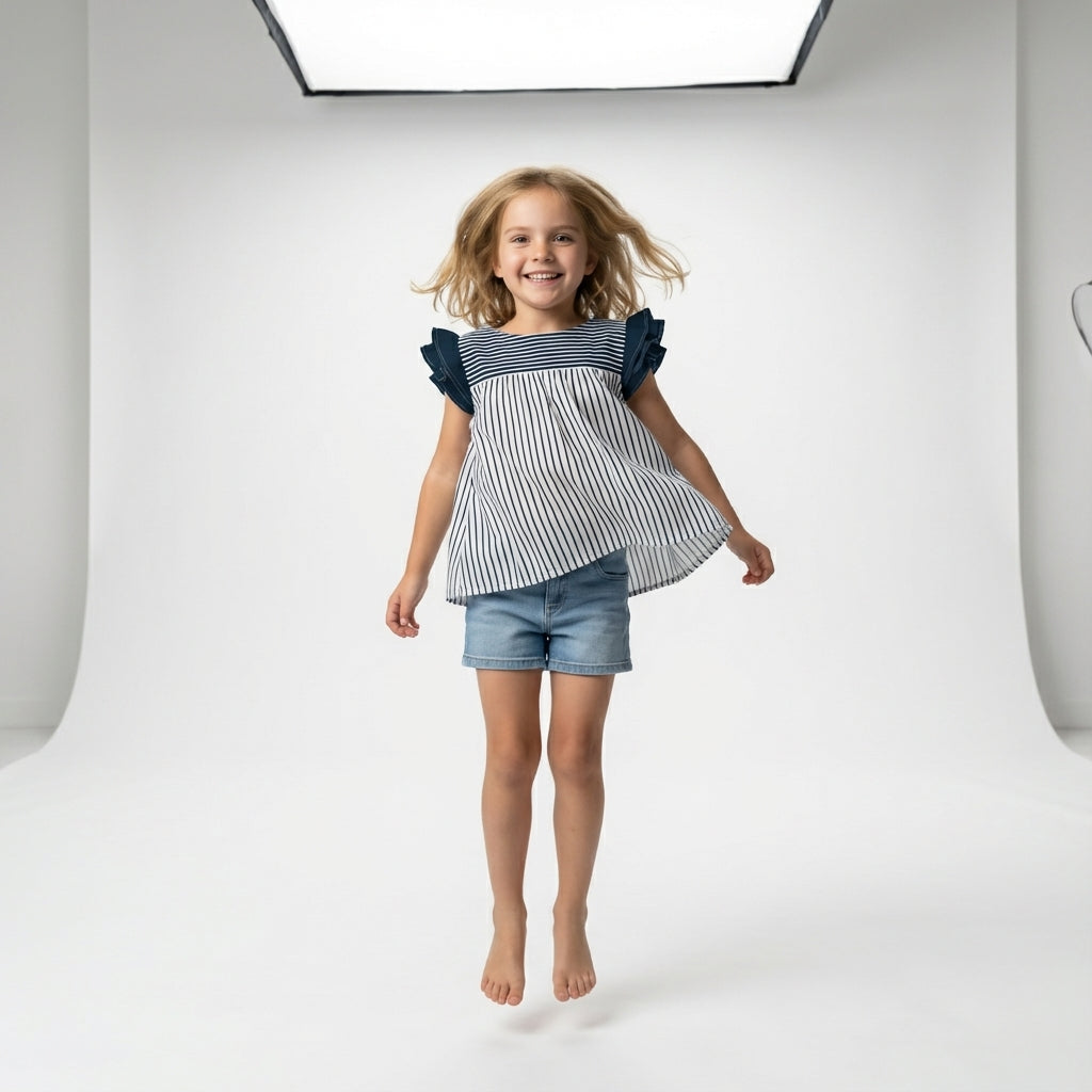 Ruffled Sleeve Top