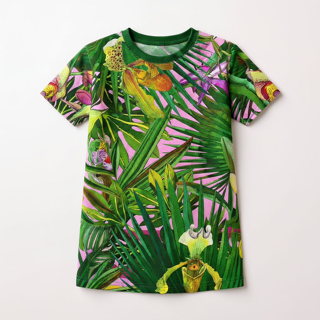 Kids T-Shirt Dress - Spring Escape