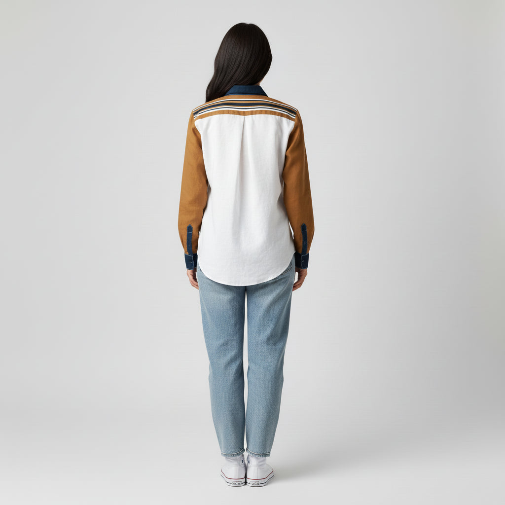 Striped Button Front Shirt