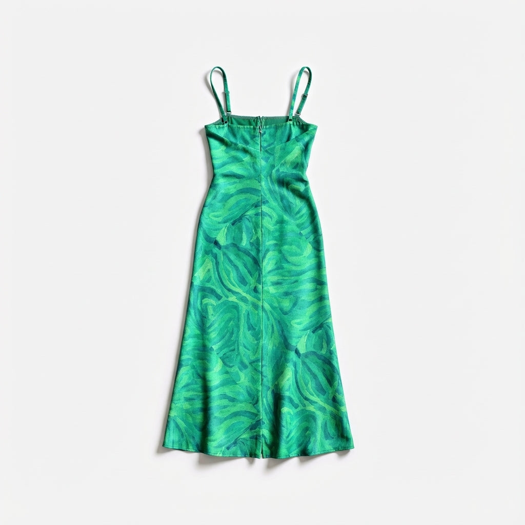 Bias Slip Dress Teal Noodles 