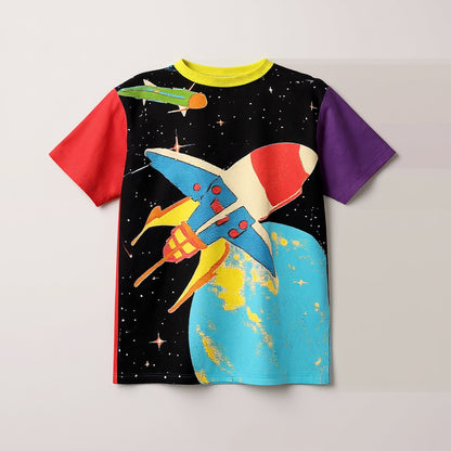 Color Block Retro Rocket Tee