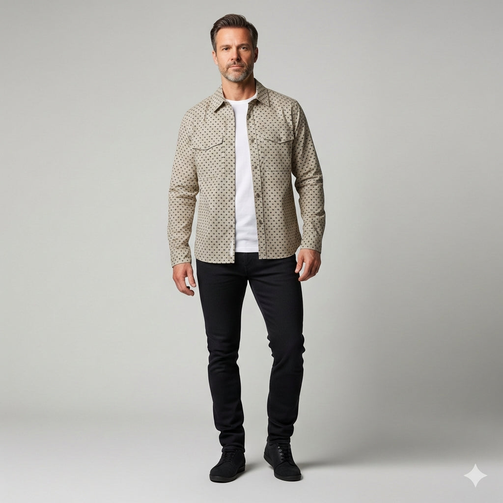 Shirt Jacket in Lightweight Cotton Poplin