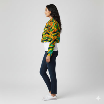 Cropped Jean Cotton Jacket Mosaic 11