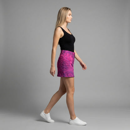 Denim Mini Skirt Purple Storm