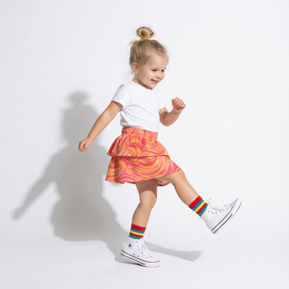 Kid's Skirt Sunset Swirls