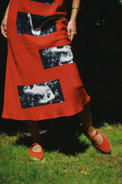 abrazos red slip dress
