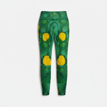 Skinny Jeans Yellow Flowers — Slim Jeans in Heavyweight Stretch Cotton Denim