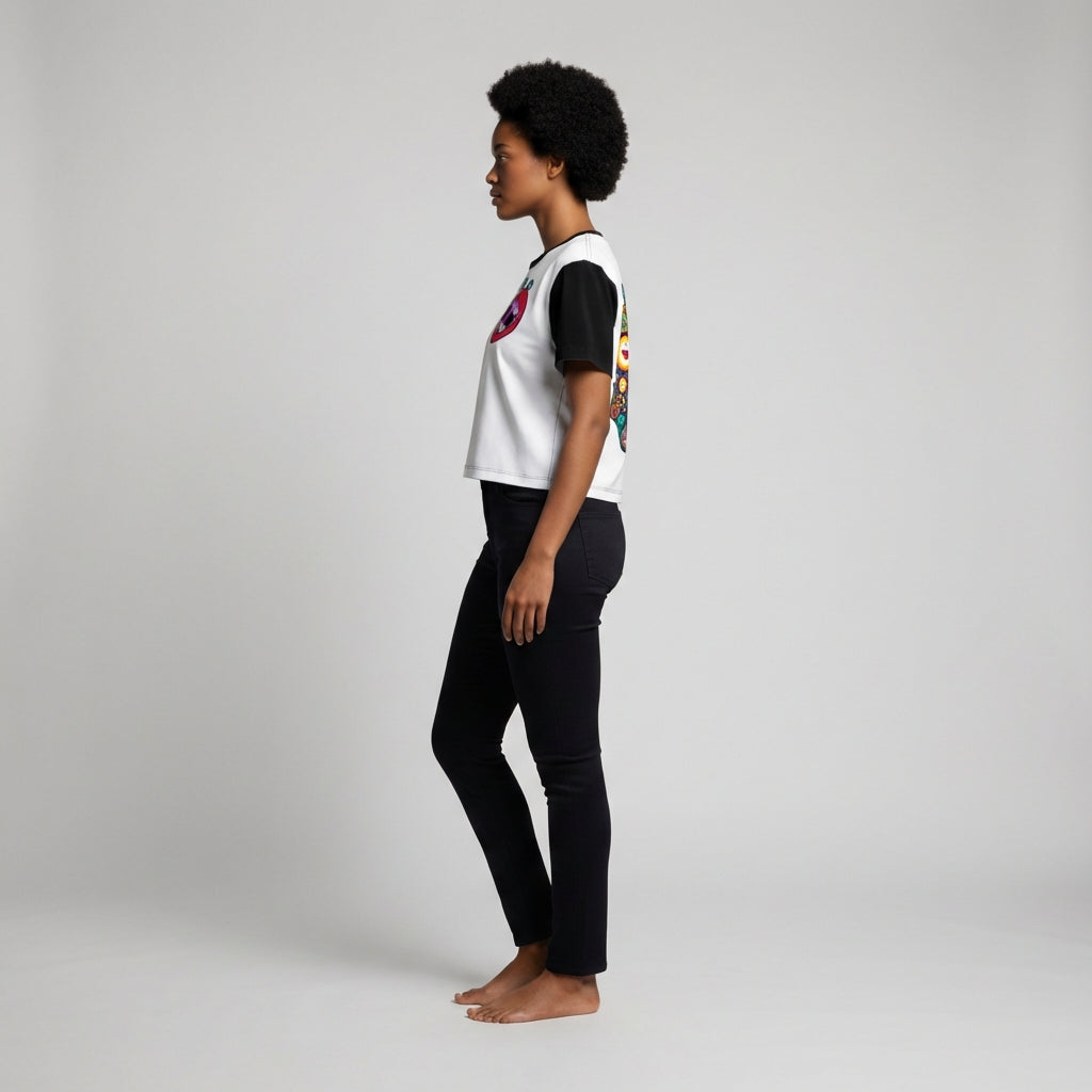 Maine-ish Reverse Women's Two-Tone White Tee