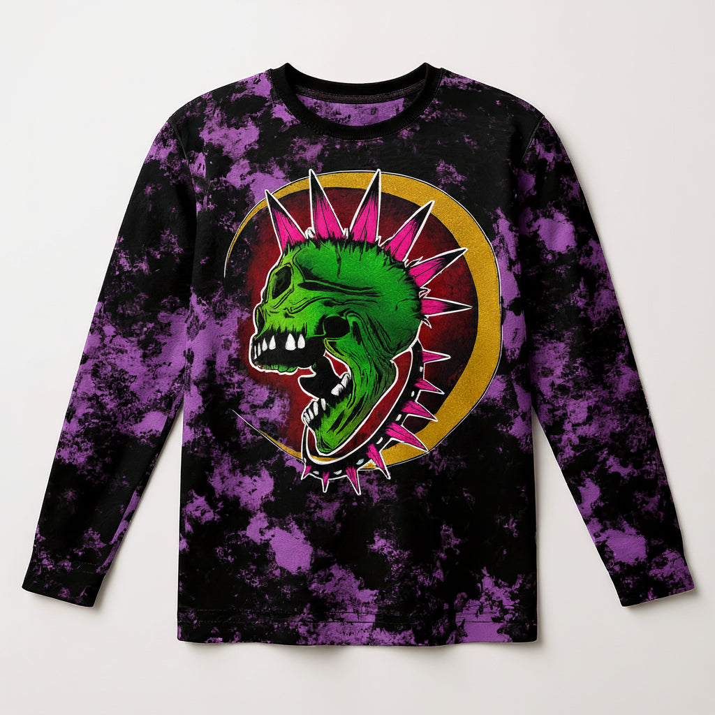 Punk Skull Long Sleeve Top