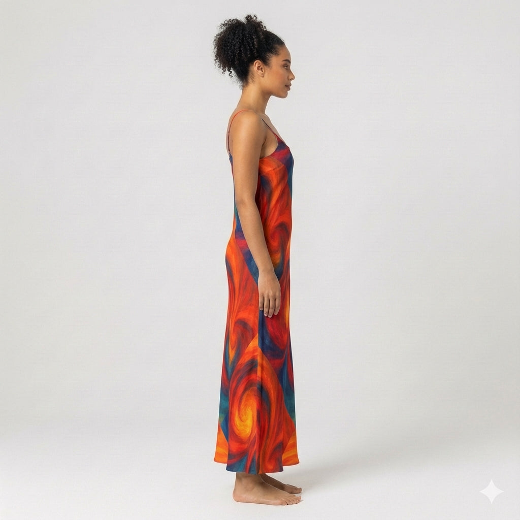 Bias Slip Dress Solar Flares