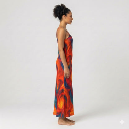 Bias Slip Dress Solar Flares