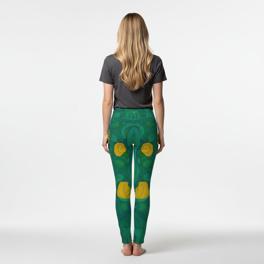 Skinny Jeans Yellow Flowers — Slim Jeans in Heavyweight Stretch Cotton Denim