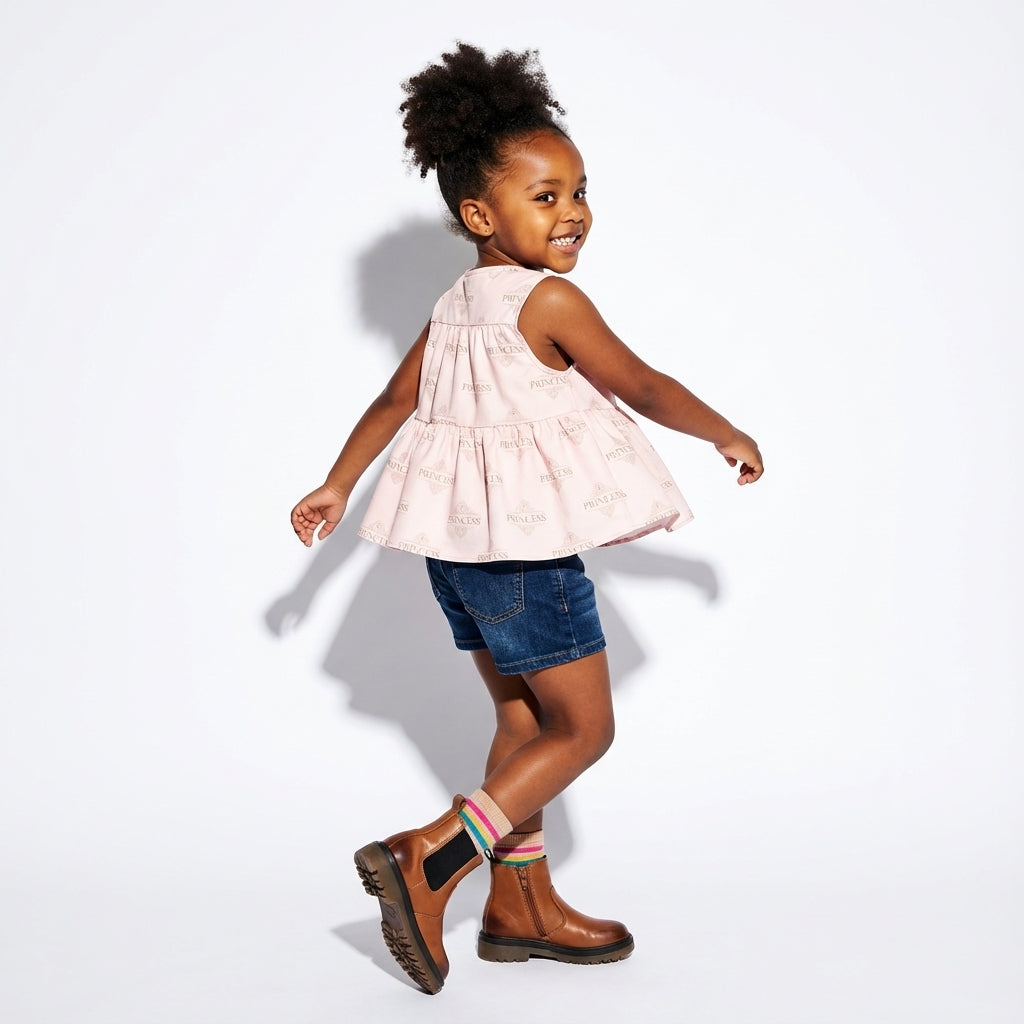 Princess Monogram Ruffle Top