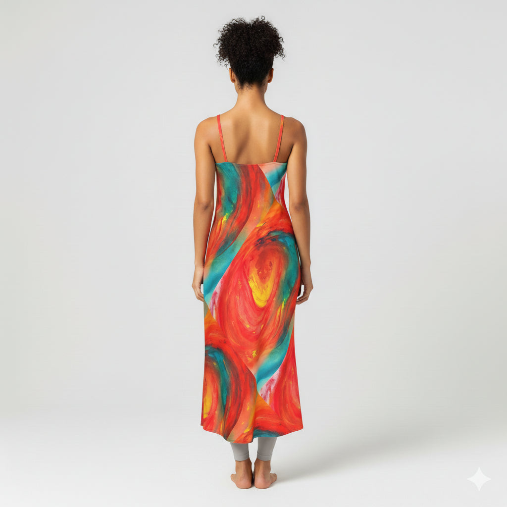 Bias Slip Dress Stormy Eye