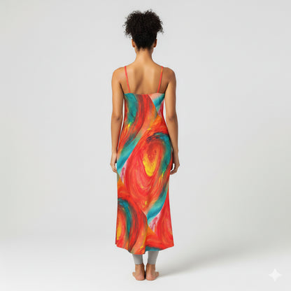 Bias Slip Dress Stormy Eye