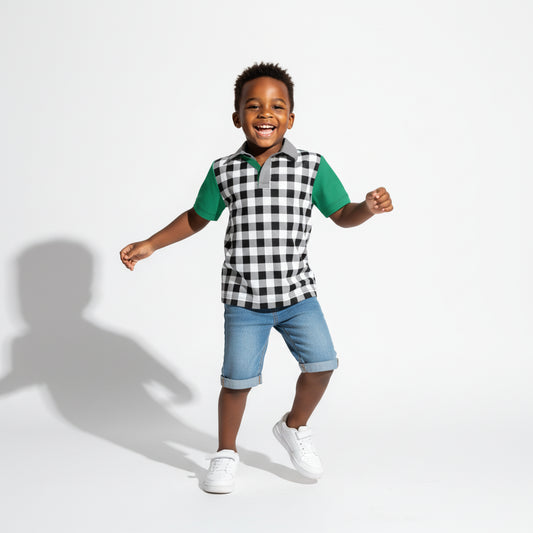 Boys Buffalo Check Polo