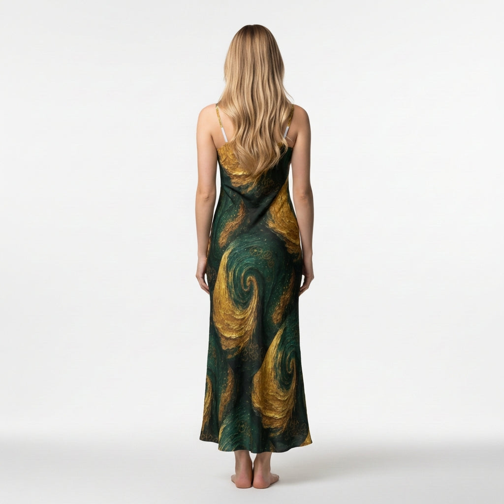 Bias Slip Dress Golden Time