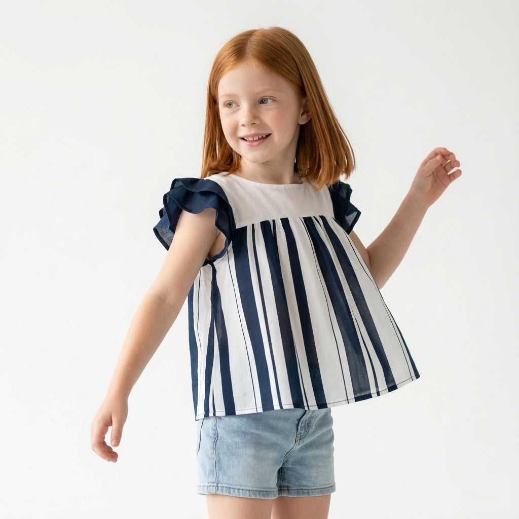 Ruffled Sleeve Top