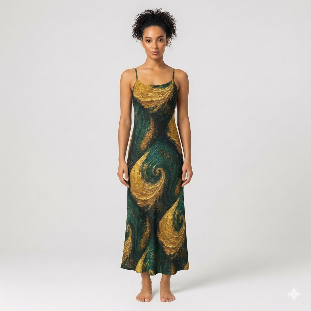 Bias Slip Dress Golden Time