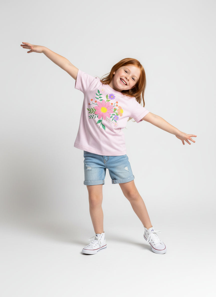 Girl Bright Floral T-shirt
