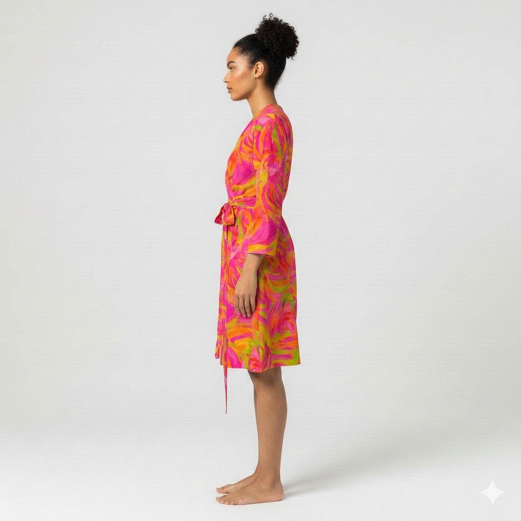 Wrap Dress Pink Noodles – Traditional Jersey Wrap Dress
