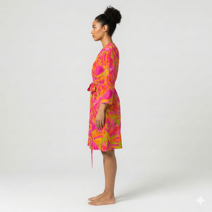 Wrap Dress Pink Noodles – Traditional Jersey Wrap Dress