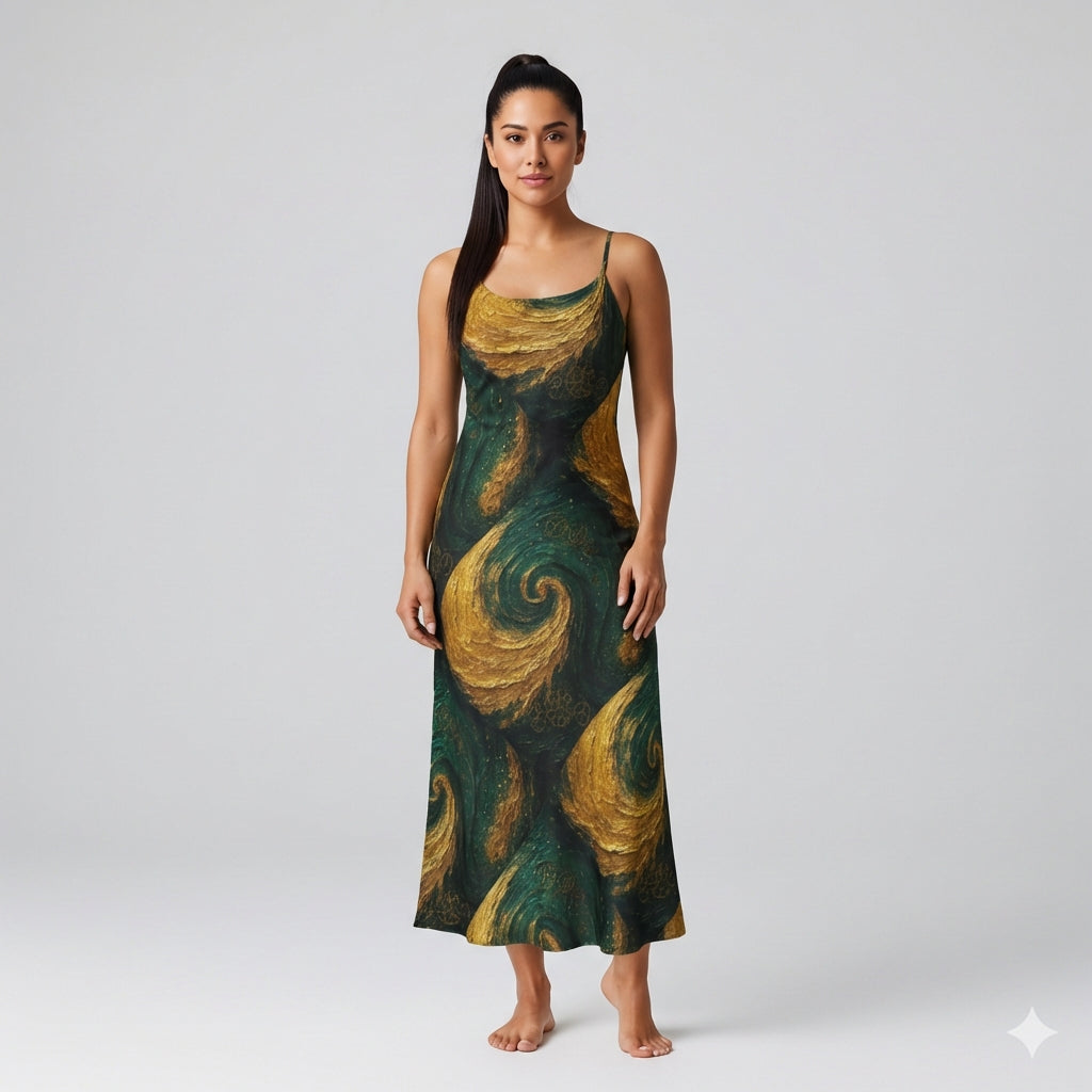 Bias Slip Dress Golden Time